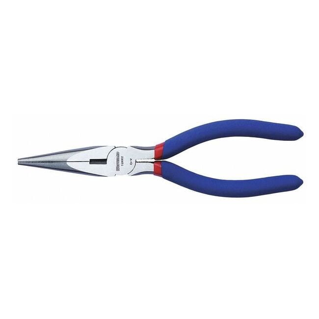 Westward 8 1/5 in Long Nose Plier,Side Cutter Dipped Handle 1UKK2