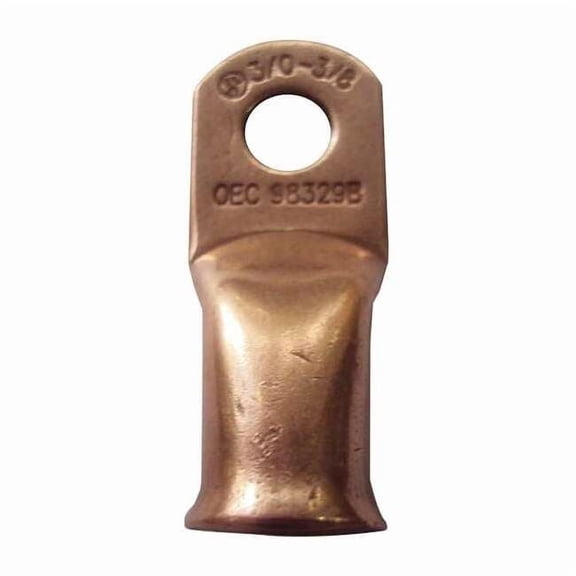 Lug, 3/8 In, Copper, 1/0, Crimp/Solder, PK2 23YZ02