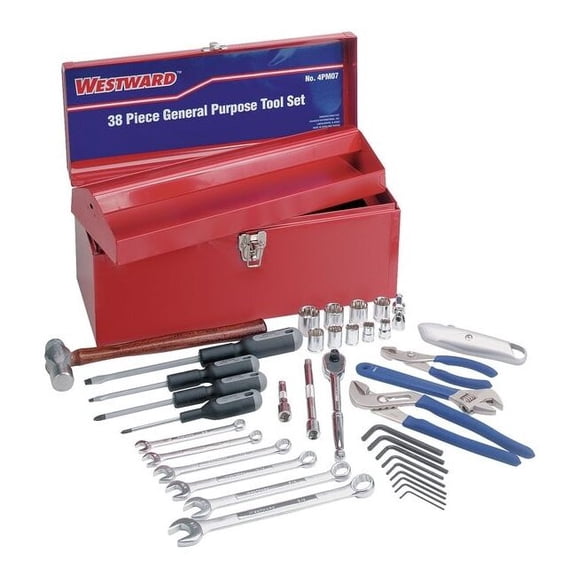 Westward Master Tool Set,SAE,37 pcs 4PM07