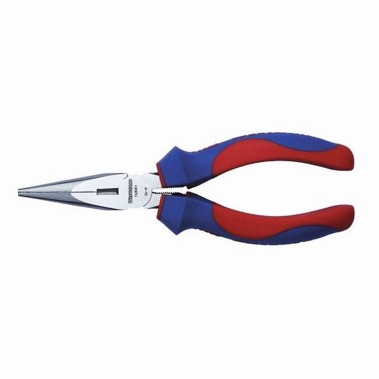 Westward 6 3/8 in Needle Nose Plier,Side Cutter Ergonomic Handle 1UKK1