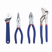 4 Piece Plier and Wrench Set Dipped Handle 1UKP4