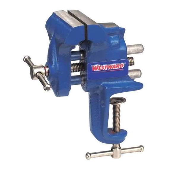 Westward 2-1/2" Standard Duty Portable Vise with Stationary Base 10D698