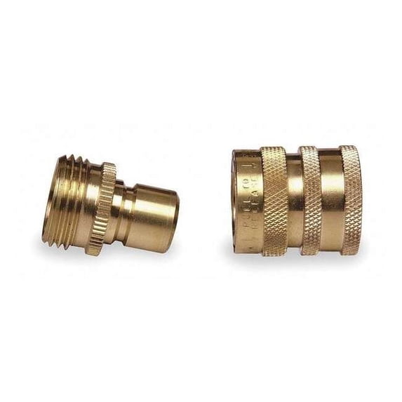 Westward Quick Connector Set,M/F,GHT,Brass 4KG98