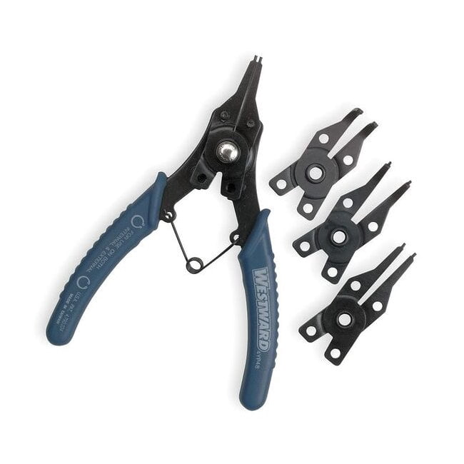 Westward Retaining Ring Plier Set,45,90 Deg,4 pc 4YP48