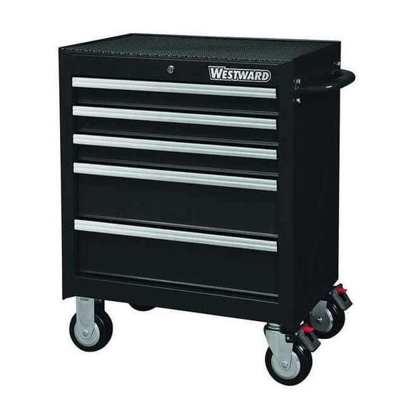 Westward Rolling Tool Cabinet, Black,Heavy Duty 32H895