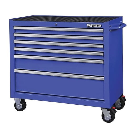 Westward Rolling Tool Cabinet, Blue,Heavy Duty 32H854
