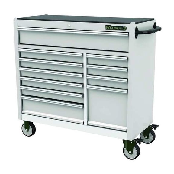 Westward Rolling Tool Cabinet,Silver,Light Duty 53RH52