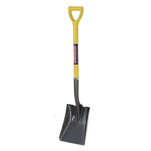 Westward Square Point Shovel,28 3/4in Handle,14ga 12V171