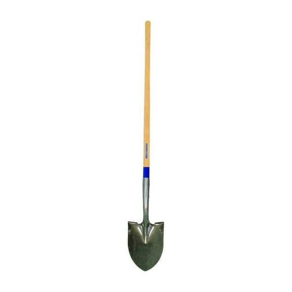 Westward Round Point Shovel,48 In.Handle,14 ga. 1WG31