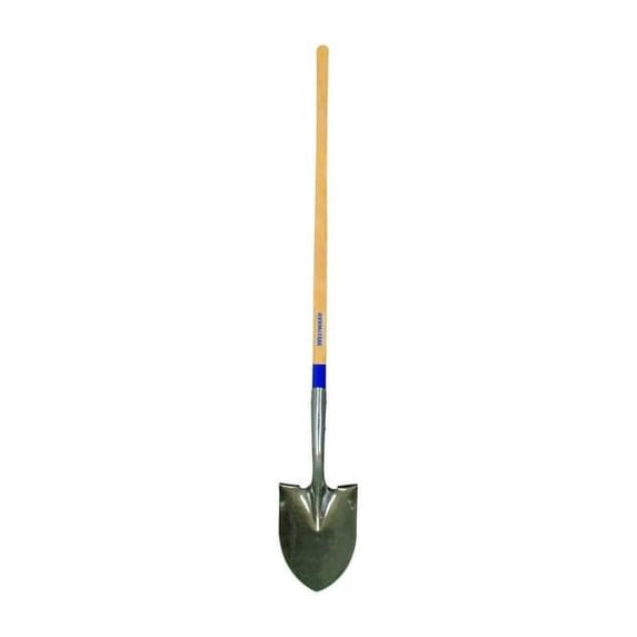 Westward Round Point Shovel,48 In.Handle,14 ga. 1WG31
