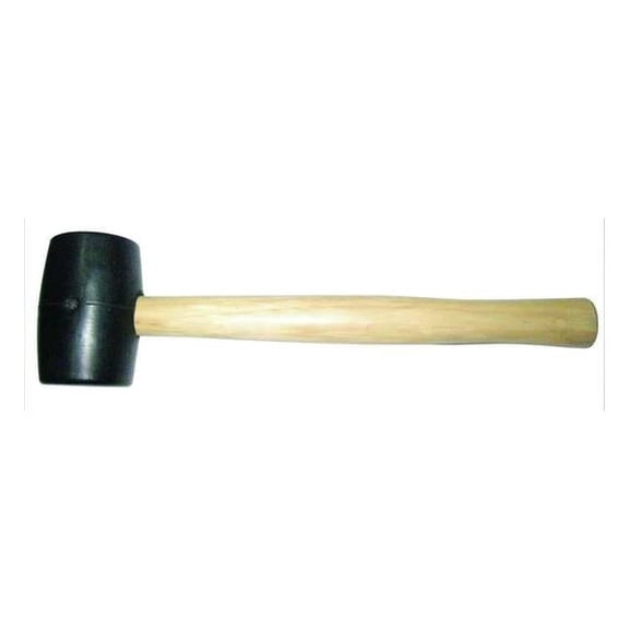 Rubber Mallet,Hickory,16 Oz 6DWL0