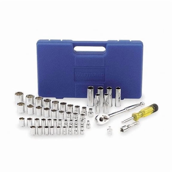 Socket Wrench Set,1/4", 3/8" Dr,51 pc 4YP76