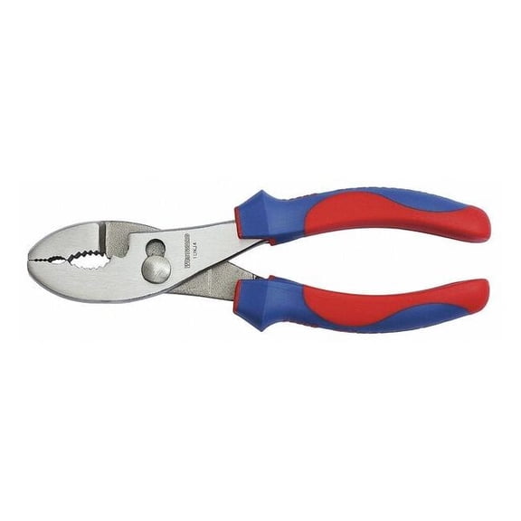 Westward 6 1/8 in Slip Joint Plier, Tether Capable 3/8 in Jaw, Ergonomic 1UKJ4
