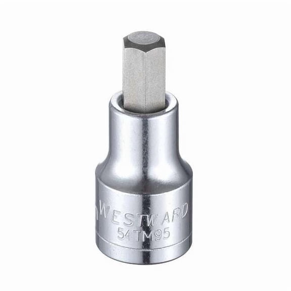 1/2 in Drive Hex Socket Bit Metric 10 mm Tip, 2 1/4 in L 54TM95