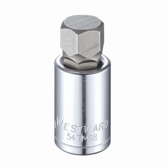 1/2 in Drive Hex Socket Bit Metric 17 mm Tip, 2 1/4 in L 54TM98