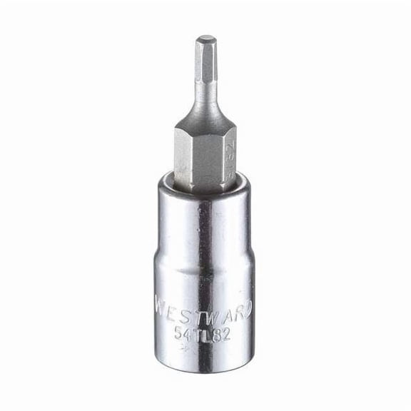 1/4 in Drive Hex Socket Bit SAE 3/32 in Tip, 1 1/2 in L 54TL82