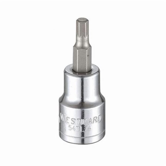 3/8 in Drive Hex Socket Bit Metric 4.5 mm Tip, 1 3/4 in L 54TL74