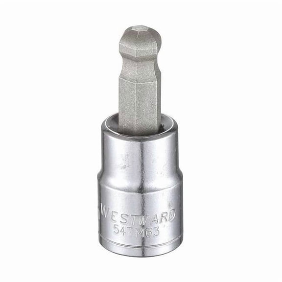3/8 in Drive Ball Hex Socket Bit Metric 8 mm Tip, 1 13/16 in L 54TM63