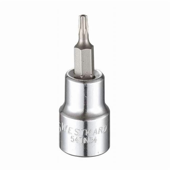3/8 in Drive Tamper Resistant Torx(R) Socket Bit Torx(R) T15 Tip, 1 7/32 in L 54TN34