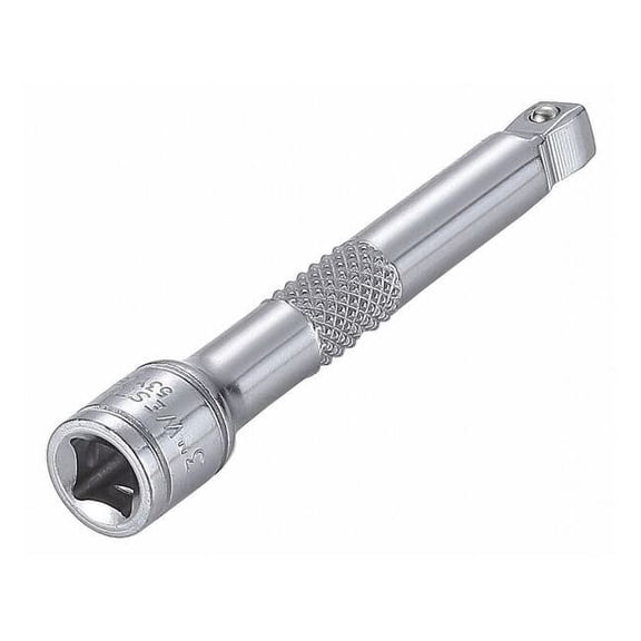 Westward Socket Extension 1/4" Dr, 3 in L, 1 Pieces, Chrome 53YV68