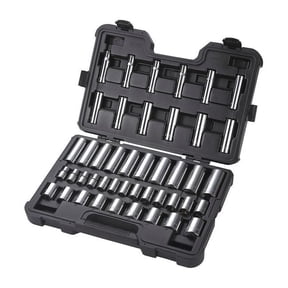 1/2" Drive Socket Set Metric 44 Pieces 10 mm to 32 mm , Chrome 53PN54