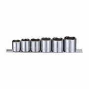 Westward 3/8" Drive Socket Set, SAE, 11/16 to 1 in, Chrome, 6-Pieces 53PN38