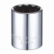 Westward Socket, Steel, Chrome, 1 in 53YU54