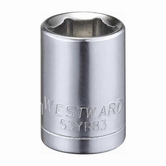 3/8 in Drive, 11mm Hex Metric, Socket, 6 Points,  Steel, Chrome, 11 mm 53YR83