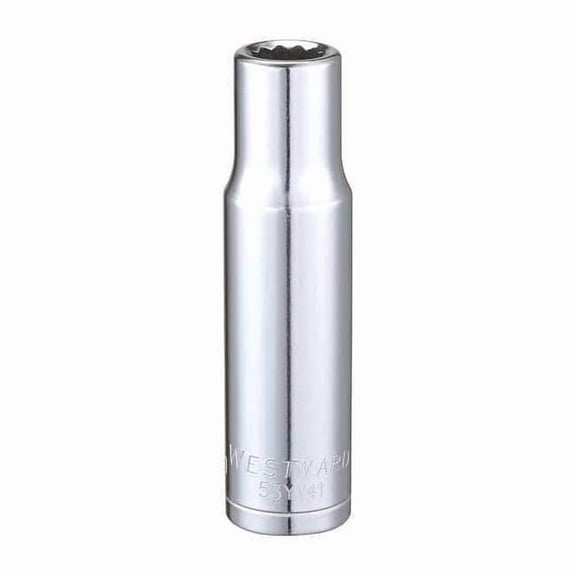 1/2 in Drive, 11mm Triple Square Metric Socket, 12 Points, Steel, Chrome, 11 mm