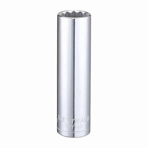1/2 in Drive, 16mm Triple Square Metric Socket, 12 Points, Steel, Chrome, 16 mm
