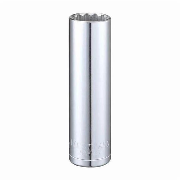 1/2 in Drive, 17mm Triple Square Metric Socket, 12 Points,  Steel, Chrome, 17 mm