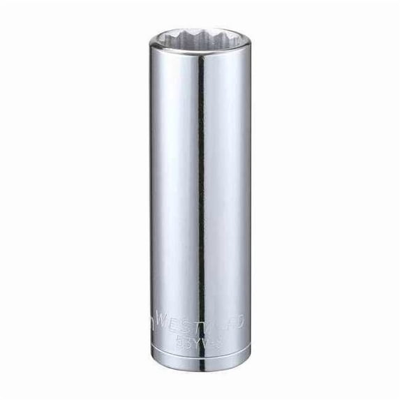 1/2 in Drive, 18mm Triple Square Metric, Socket, 12 Points, Steel, Chrome, 18 mm
