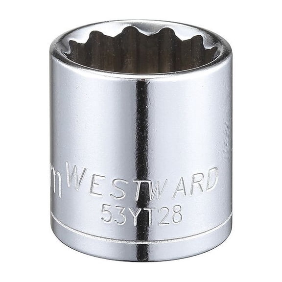 Westward Socket, Steel, Chrome, 20 mm 53YT28