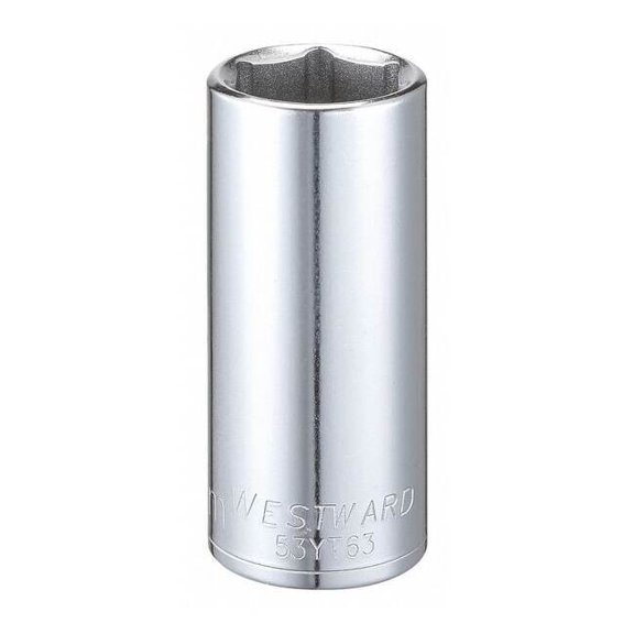 Westward Socket, Steel, Chrome, 20 mm 53YT63
