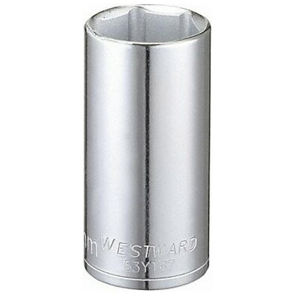 Westward Socket, Steel, Chrome, 24 mm 53YT67