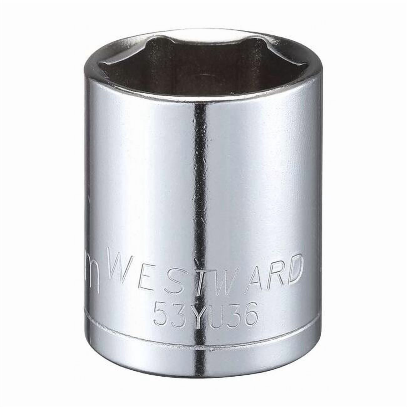 1/2 in Drive, 24mm Hex Metric Socket, 6 Points, Steel, Chrome, 24