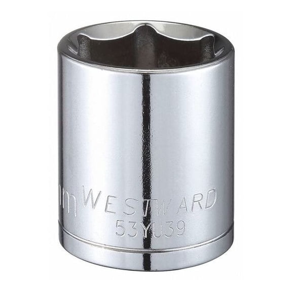 Westward Socket, Steel, Chrome, 27 mm 53YU39