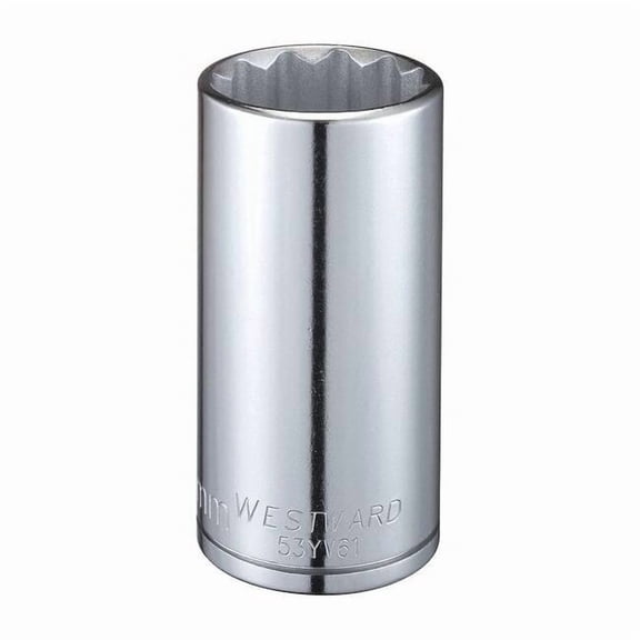 1/2 in Drive, 32mm Triple Square Metric, Socket, 12 Points, Steel, Chrome, 32 mm