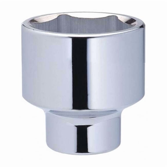 3/4 in Drive, 42mm Metric, Socket, 6 Points, Steel, Chrome, 42 mm 10E331