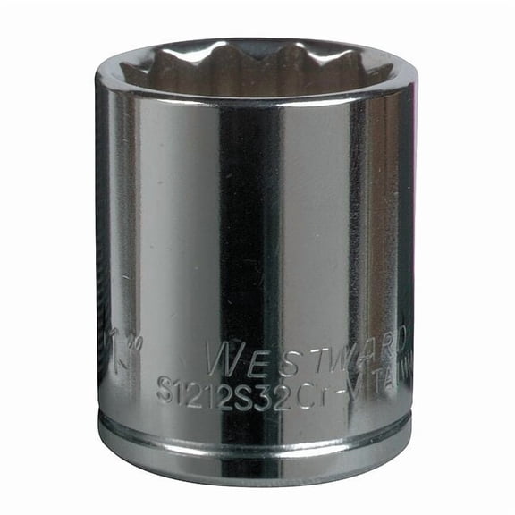 Westward Socket, Steel, Chrome, 7/8 in 5MX76