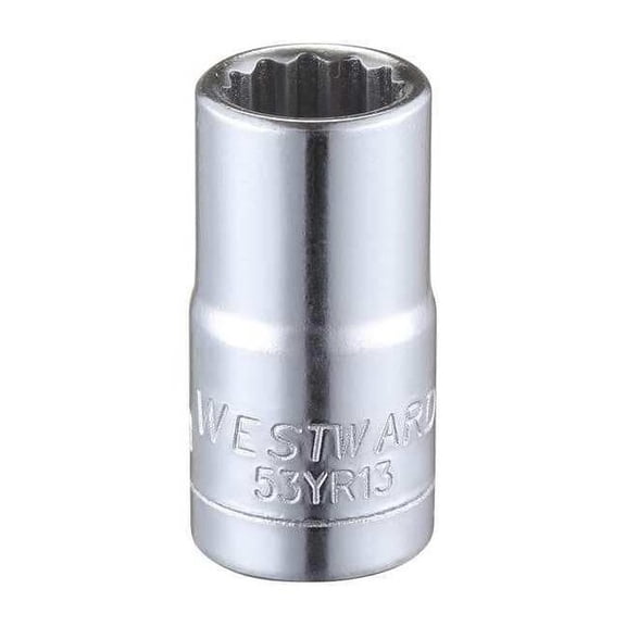 Westward Socket, Steel, Chrome, 7 mm 53YR13