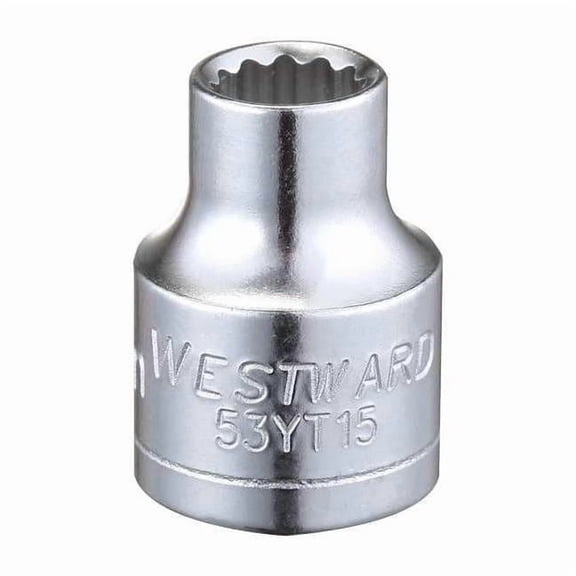 3/8 in Drive, 7mm Triple Square Metric Socket, 12 Points, Steel, Chrome, 7 mm
