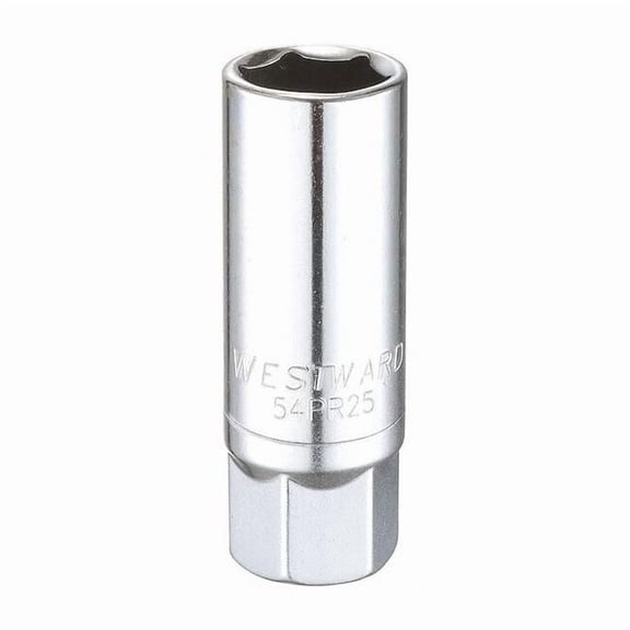 3/8 in Drive, Metric Socket, 6 Points, Spark Plug 16 mm, Steel 54PR25