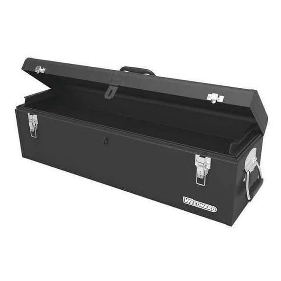 Westward WESTWARD Tool Box, Steel, Black, 30 in W x 7 in D x 9 in H 44ZJ88
