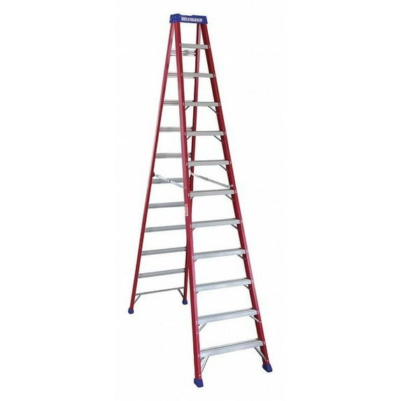 Westward Stepladder,Fiberglass,IA, 12 ft. 44YY30