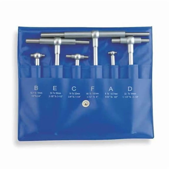 Westward Telescoping Gage Set,6 Pc,5 In D 4KU95