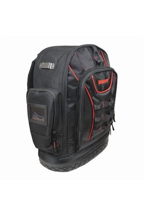 Tool Backpack, Black, Polyester, 22 Pockets 32PJ49