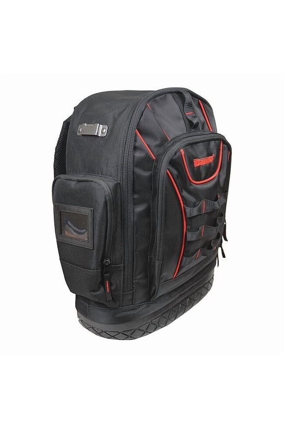Tool Backpack, Black, Polyester, 22 Pockets 32PJ49