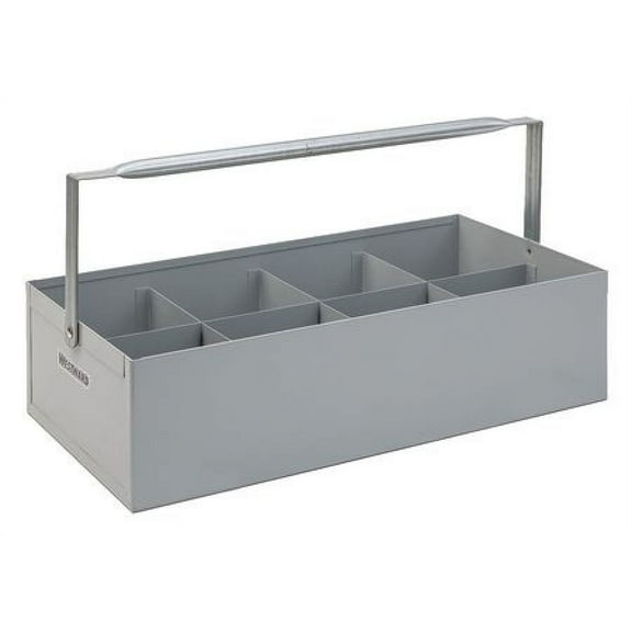 WESTWARD Nipple Caddy, Steel, Gray, 20 in W x 10 in D x 5 in H, 8 Compartments
