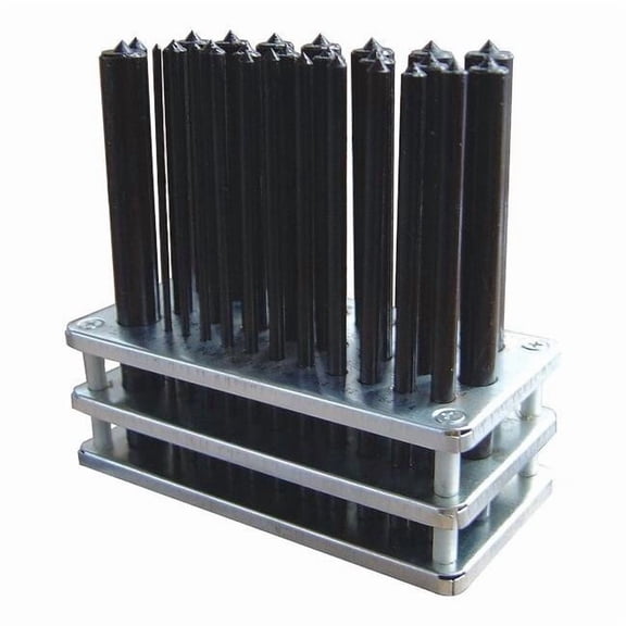 Westward Transfer Punch Set, 3/32 to 17/32 in, Steel, 28 Piece 22N849